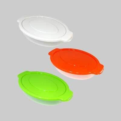 KIT CONTENITORI OVALI &#39;BIG&#39; 1,15 lt - 22x16 cm - Confezione 3 pezzi