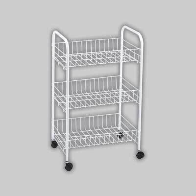 CARRELLO MULTIUSO BIANCO cm 40x26x62h