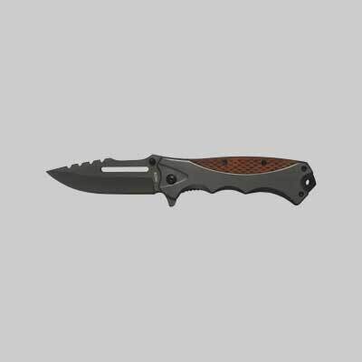 COLTELLO DA TASCA MANICO IN LEGNO E ALLUMINIO 21 cm