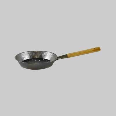 CALDARROSTIERA CON MANICO LEGNO  30 cm
