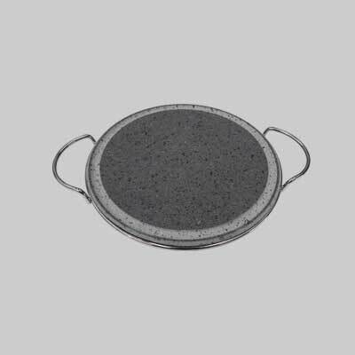 PIASTRA IN PIETRA LAVICA C/TELAIO TONDA  26,5x1,5 cm