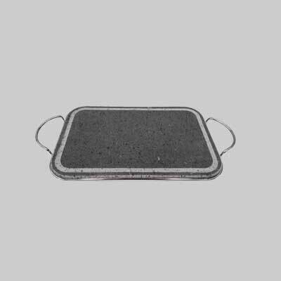 PIASTRA IN PIETRA LAVICA C/ TELAIO RETTANGOLARE 35x22x1,5 cm
