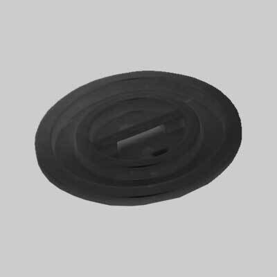 COPERCHIO PER BIDONE PER RIFIUTI NERO 50 lt