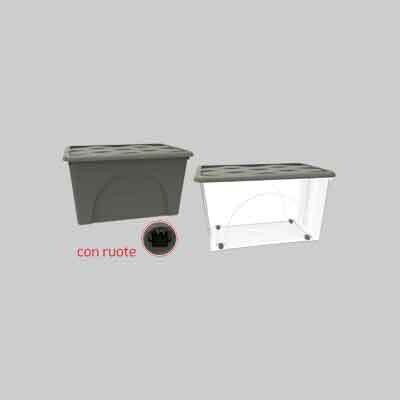 CONTENITORE  MULTIUSO &#39;STORAGE BOX&#39; 30 lt, - Col. Trasparente/Grigio Talpa