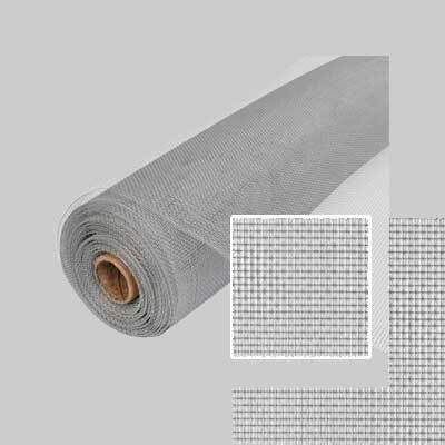 RETE PER ZANZARIERA IN ALLUMINIO 63 H. 60 cm - rotolo 30 mt
