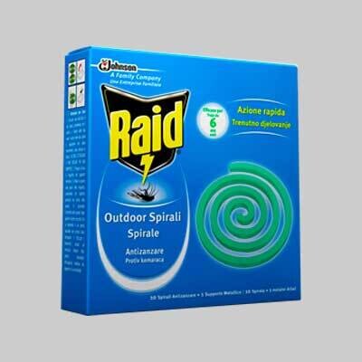 RAID SPIRALI ANTIZANZARE Confezione 10 pezzi