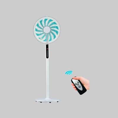 VENTILATORE A PIANTANA CON TELECOMANDO E TIMER  40 cm - 13 pale