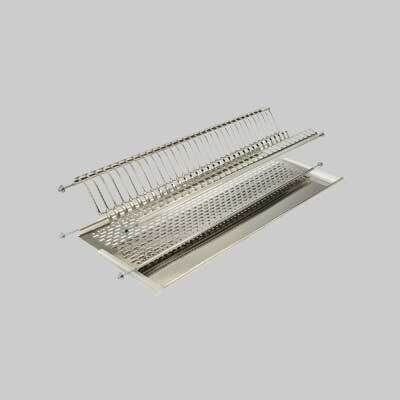SCOLAPIATTI IN ACCIAIO INOX IN KIT 76 cm