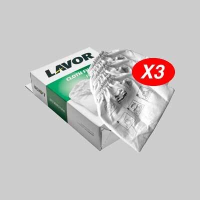 FILTRO PANNO DI RICAMBIO PER ASPIRAPOLVERE &#39;LAVOR&#39; conf. 3 pezzi