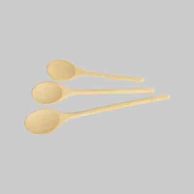 SET 3 CUCCHIAI OVALI &#39;WOODY&#39; 20 cm - 25 cm - 30 cm
