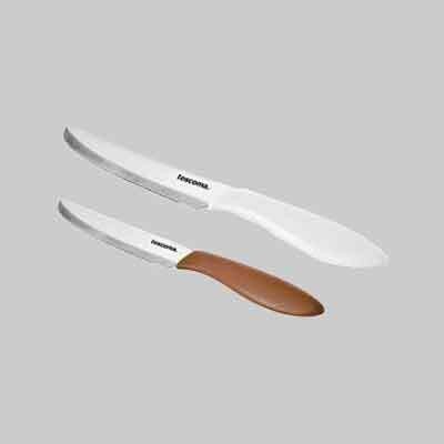 COLTELLO TAVOLA &#39;PRESTO&#39; Lunghezza totale 23 cm -  lama 12 cm - Bianco 6 pezzi