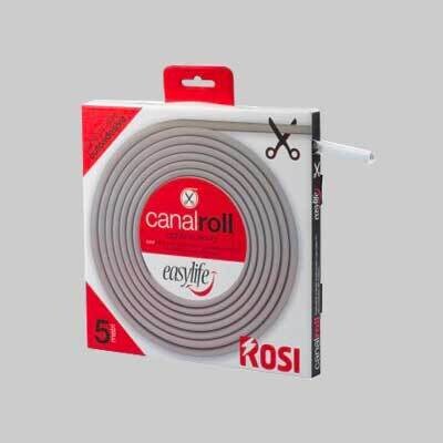 CANALINA PASSACAVI AUTOADESIVA FLESSIBILE ROSI 10x10 mm - Rotolo 5 metri