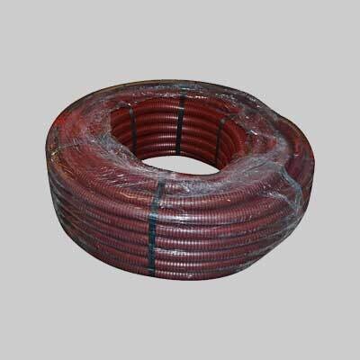 TUBO CORRUGATO CON TIRAFILO MARRONE  20 mm - rotolo 100 mt