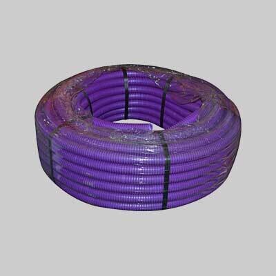 TUBO CORRUGATO CON TIRAFILO VIOLA   20 - rotolo 100 mt