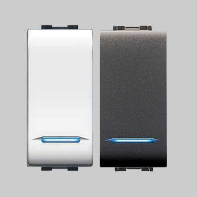 INTERRUTTORE UNIPOLARE ILLUMINABILE &#39;MYLIFE&#39; 16Ax 250V - Bianco