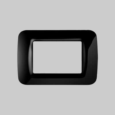 PLACCA COPRINTERRUTTORI NERO TONER &#39;SYSTEM&#39; 3 posti