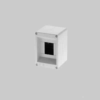 CENTRALINO DA PARETE C/BINARIO DIN 2 Mod. 130x45x85 mm - Grigio