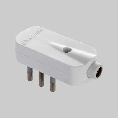 SPINA MOBILE A 90° 10A 2P+T - Bianco