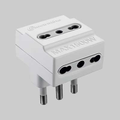 ADATTATORE TRIPLO 16A 2P+T - presa 10/16A 2P+T