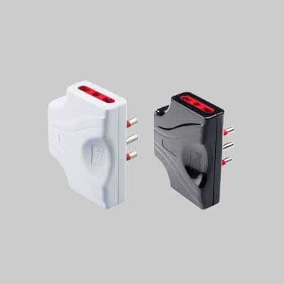 ADATTATORE TRIPLO EXTRAPIATTO 16A ROSI 2P+T - prese 10/16A 2P+T, Col. Bianco