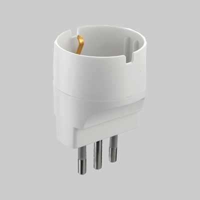 ADATTATORE SEMPLICE SCHUKO 16A 2P+T - presa 10A 2P+T