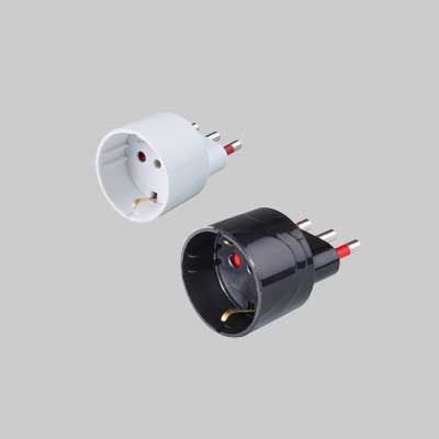 ADATTATORE SEMPLICE SCHUKO 16A ROSI 2P+T - prese 10 2P+T, Col. Bianco