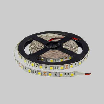STRISCE LED &#39;5050&#39; 12V - IP20 - 6000k - Rotolo 5 metri
