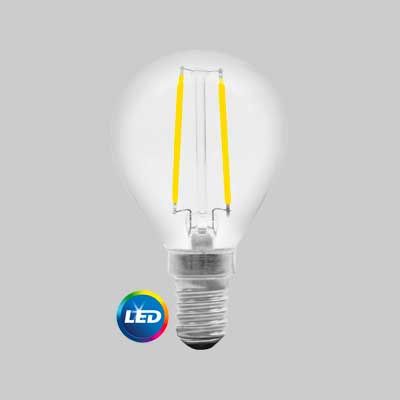 LAMPADA LED A FILAMENTO MOD.&#39;SFERA&#39; E14 4W - 400Lm - 2700K