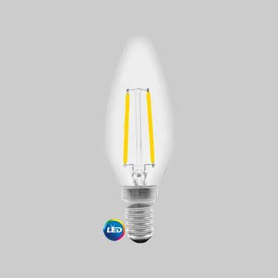 LAMPADA LED A FILAMENTO MOD. &#39;OLIVA&#39; 4W - E14 - 400Lm - 2700K