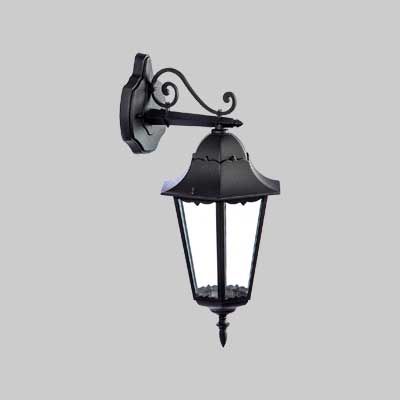 LANTERNA DA PARETE &#39;ERMES DOWN&#39; Colore Nero