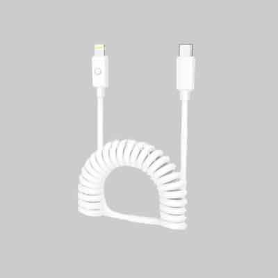 CAVO DI RICARICA A MOLLA USB-C/LIGHTNING LOSTECH 120 cm