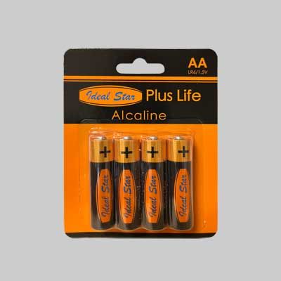 PILE &#39;PLUS LIFE&#39; STILO IDEAL STAR Blister 4 pezzi
