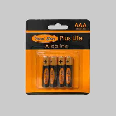 PILE &#39;PLUS LIFE&#39; MINISTILO IDEAL STAR Blister 4 pezzi