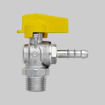 RUBINETTO A SQUADRA PER GAS MASCHIO/PORTAGOMMA 1/2 x  9 mm