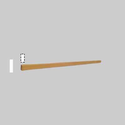 MANICO LEGNO PER ZAPPA OCCHIO RETTANGOLARE 48x30 mm - 140 cm (per bidente)