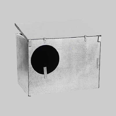 NIDO CHIUSO PER CONIGLI cm 43x25x35h