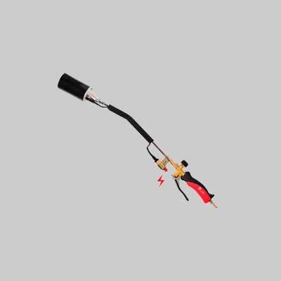 Cannello da riscaldo C/LEVA ACCENSIONE PIEZO &#39;P03&#39; 70 cm - Bruciatore  60 mm