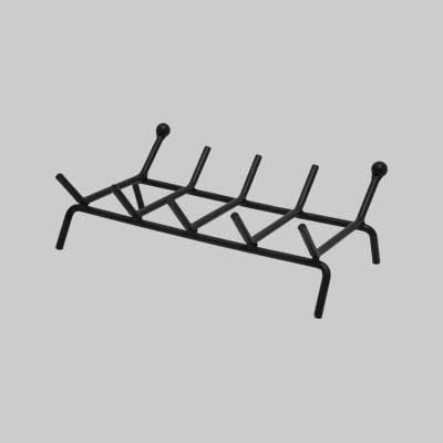 BRUCIALEGNA CON SFERA PER CAMINO 4 barre, cm 40x30x15h