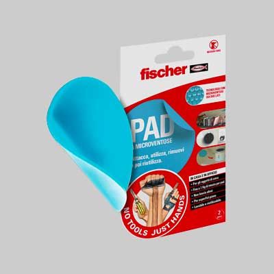 PAD A MICROVENTOSA ROTONDA FISCHER confezione 2 pezzi