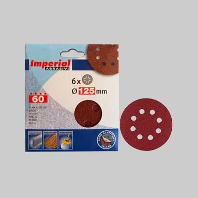 Disco abrasivo velcrato &#39;FAI DA TE&#39;  150 mm - grana 50 - 6 pezzi