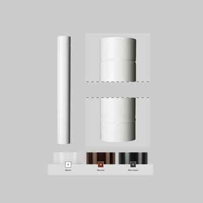 TUBO SMALTATO PER STUFA A LEGNA &#39;CLASSIC&#39;  80 mm - 50 cm - Col. bianco