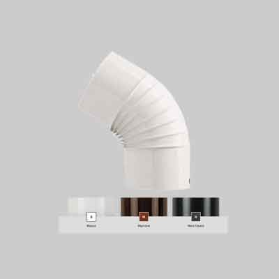 GOMITO SMALTATO 45° &#39;CLASSIC&#39;  80 mm - Col. bianco