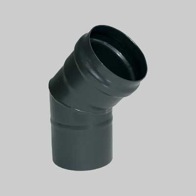 GOMITO A 45° PER STUFE A PELLET  100 mm