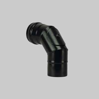 GOMITO A 90° CON ISPEZIONE PER STUFE A PELLET &#39;LIGHT&#39;  80 mm