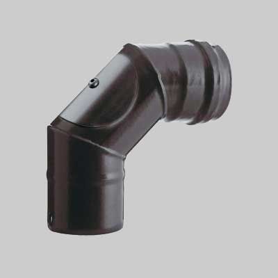 GOMITO A 90° CON ISPEZIONE PER STUFE A PELLET 80 mm