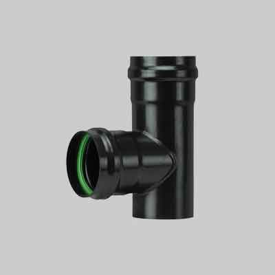 RACCORDO A T PER STUFE A PELLET &#39;LIGHT&#39; 80 mm
