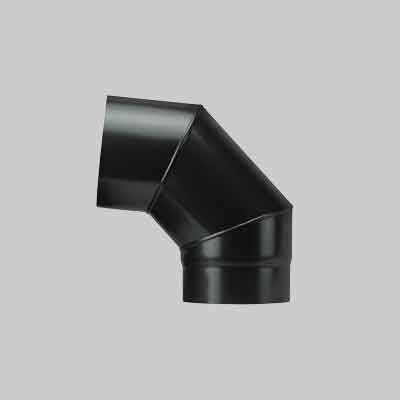 GOMITO A 90° PER STUFE A LEGNA &#39;PLUS LIGHT&#39;  120 mm