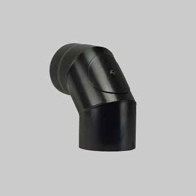 GOMITO A 90° CON ISPEZIONE PER STUFE A LEGNA &#39;PLUS LIGHT&#39;  120 mm