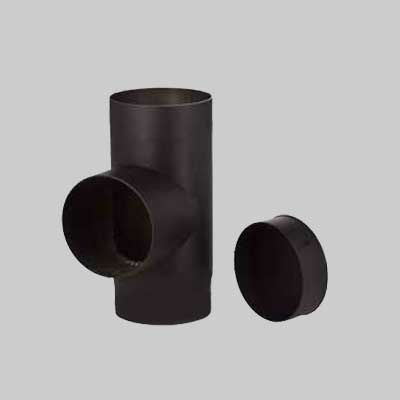 RACCORDO A T PER STUFE A LEGNA  120 mm
