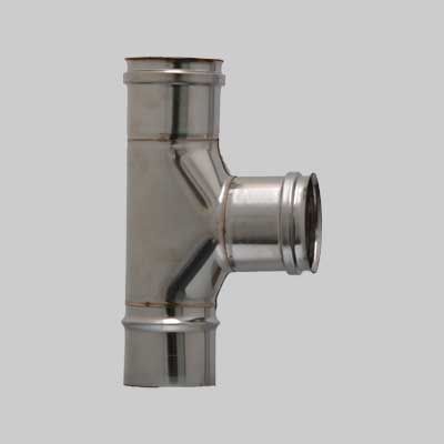 RACCORDO A T 90° PER CANNE FUMARIE MFF M/F/F  80 mm
